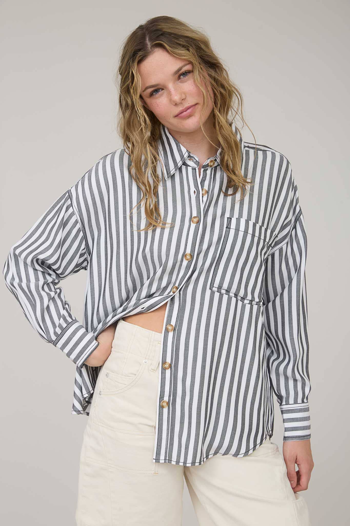 Stripe Like You Like It Collared Stripe Shirt