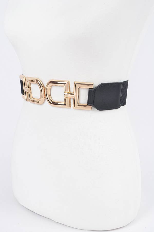 Multi Metal Buckle Elastic Plus Size Belt