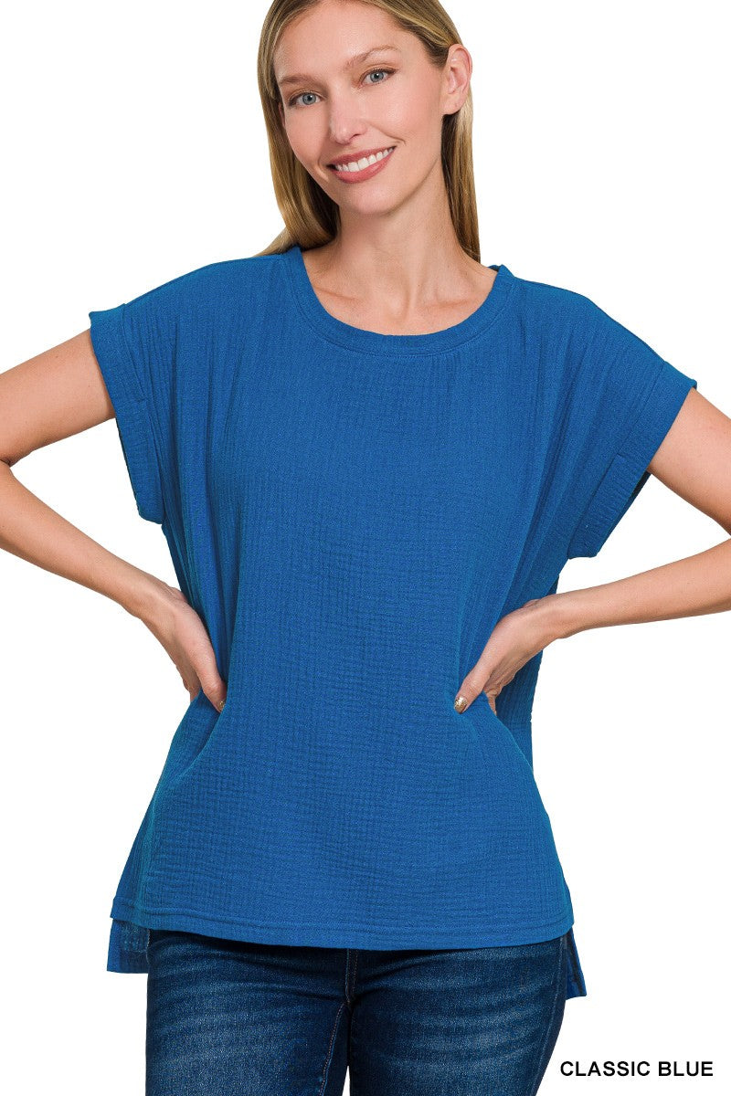 Diana Round neck Linen Blouse