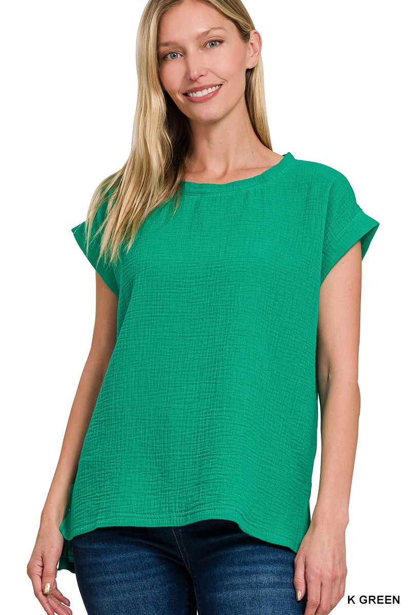 Diana Round neck Linen Blouse