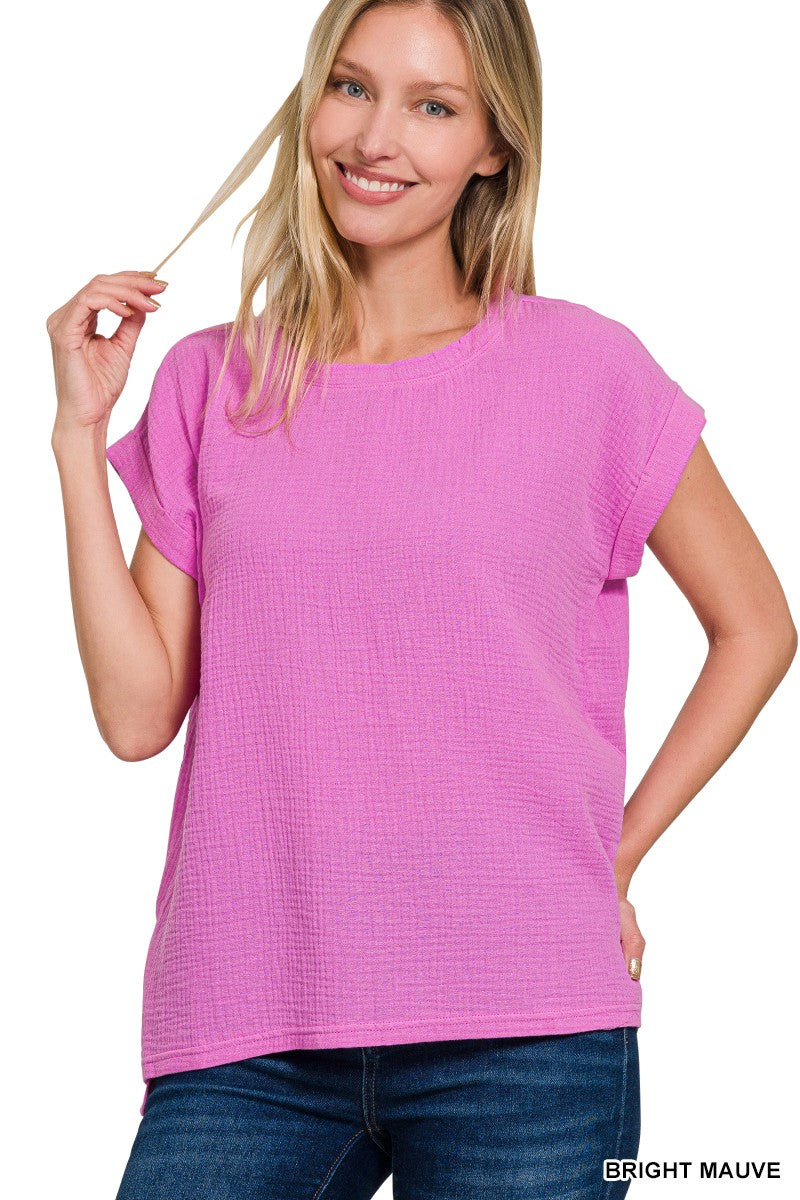 Diana Round neck Linen Blouse