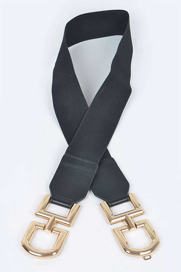 Multi Metal Buckle Elastic Plus Size Belt