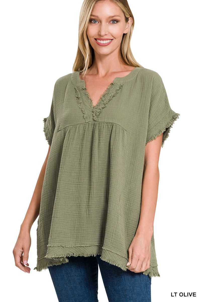 Carrie V-neck top