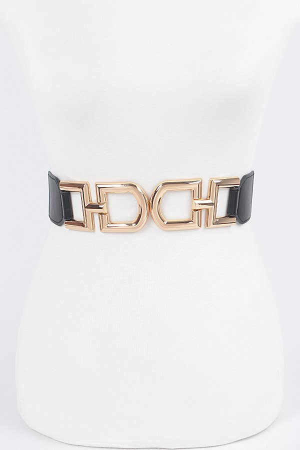 Multi Metal Buckle Elastic Plus Size Belt