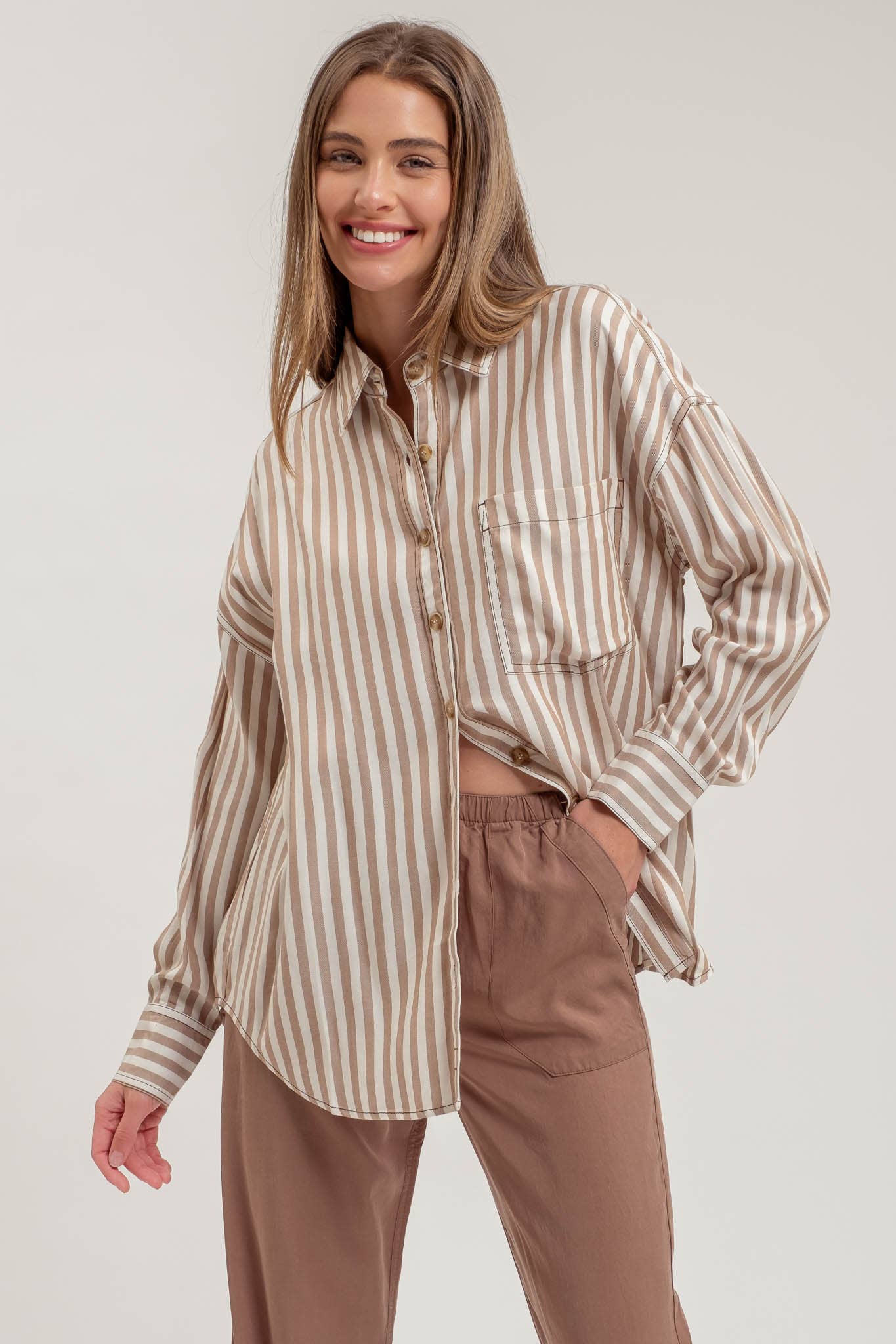 Stripe Like You Like It Collared Stripe Shirt