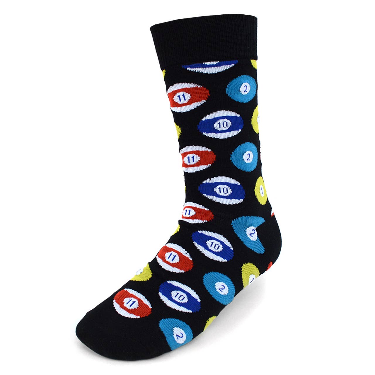 Men's Billiards Novelty Socks NVS1784-BLK