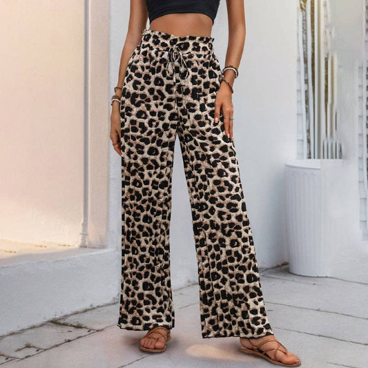 Leopard Wide Leg Pants