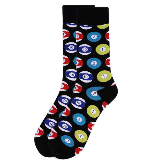 Men's Billiards Novelty Socks NVS1784-BLK