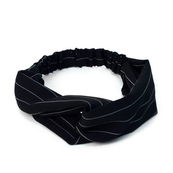 Criss Cross Black Headbands