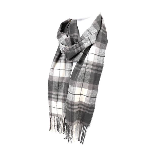 Winter Scarf - Grey Plaid