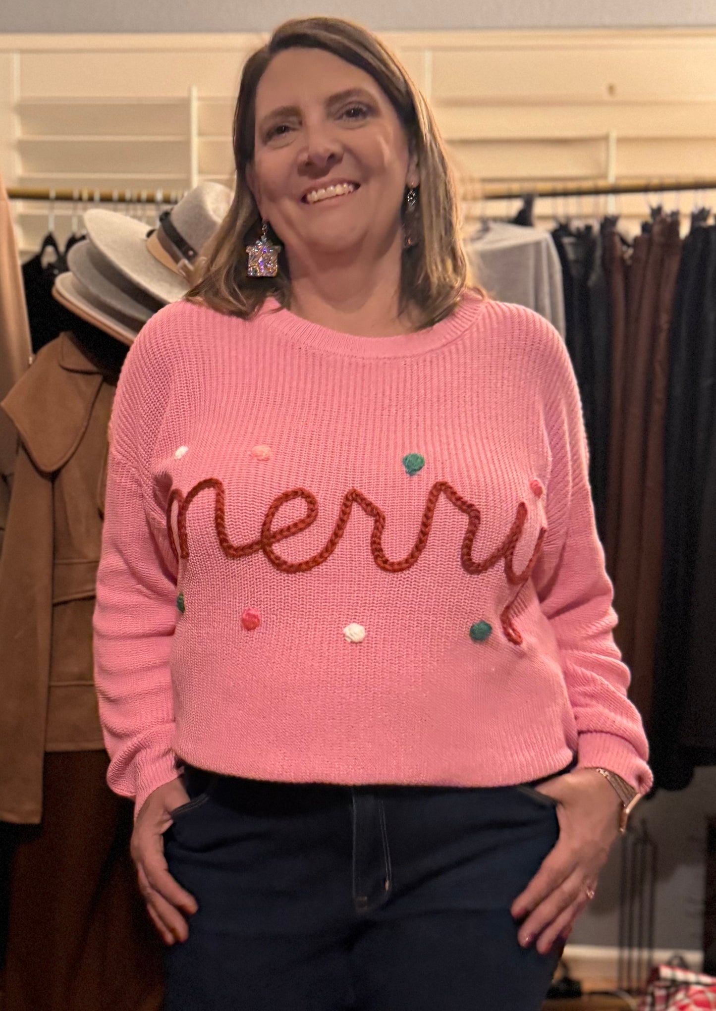 Merry Pink Sweater