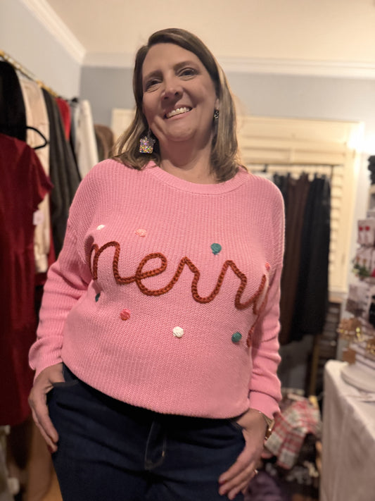 Merry Pink Sweater