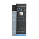 Men's fragrance rollerball with packaging on a white background