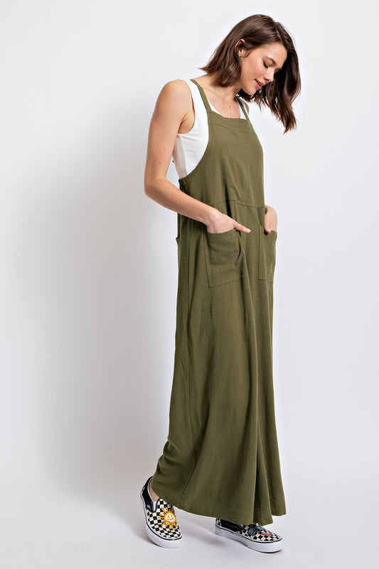 Sarah Linen Wide Jumpsuit