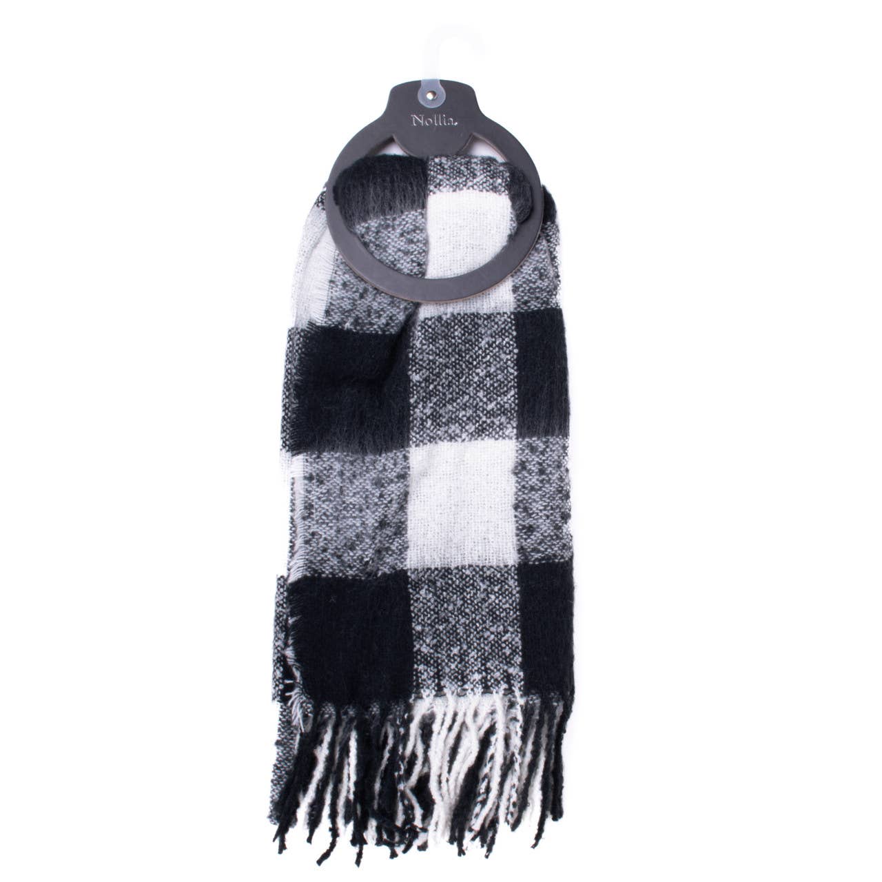 Winter Scarf - Black Plaid