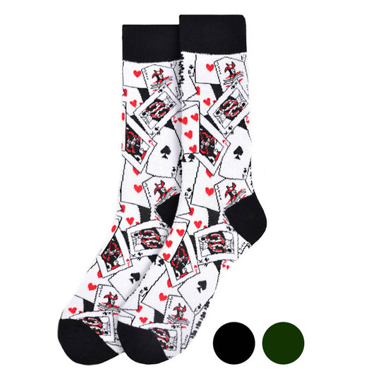 Men's Playing Cards Novelty Socks