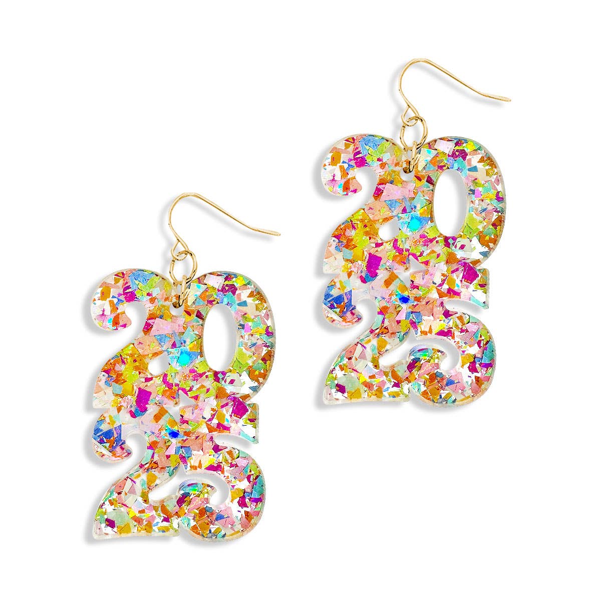 Multi Glitter 2025 Earrings