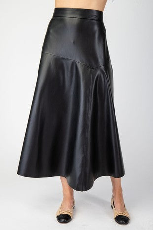 Sally Vegan Leather Skirt