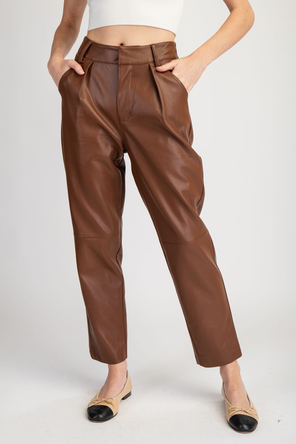 Sandy Vegan Leather Pants